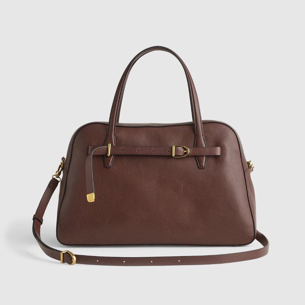 NEW Madewell The Belted Satchel Bag - Rich Brown